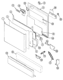 DOOR Diagram and Parts List for JDB7910AWW  Jenn-Air Dishwasher