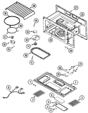 BASE & CAVITY Diagram and Parts List for JMV8000BDB  Jenn-Air Microwave