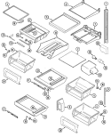 Part Location Diagram of 61003717 Whirlpool FRAME, MEAT SHELF