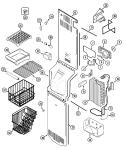FREEZER COMPARTMENT (BISQUE) Diagram and Parts List for GS2588PKDQ  Maytag Refrigerator