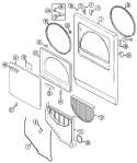 DOOR Diagram and Parts List for PYE2000GGE  Maytag Dryer