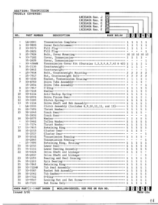 Transmission Page 4 Diagram and Parts List for 6540A REV D Norge Washer
