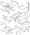 SHELVES & ACCESSORIES Diagram and Parts List for GC2227SDFB  Maytag Refrigerator