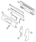 CONTROL PANEL Diagram and Parts List for CGR3740BDW  Magic Chef Range