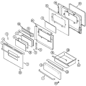 DOOR / DRAWER (CDC) Diagram and Parts List for CGR3742CDC  Magic Chef Range