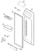 FRESH FOOD INNER DOOR Diagram and Parts List for MSD2756GEW  Maytag Refrigerator