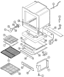 OVEN / BASE Diagram and Parts List for MGR5755ADW  Maytag Range