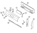 CONTROL PANEL Diagram and Parts List for CER1360BCW  Magic Chef Range