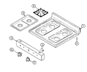 TOP ASSEMBLY Diagram and Parts List for GM3111GXAW  Maytag Range