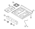 TOP ASSEMBLY Diagram and Parts List for GM31211XAW  Maytag Range