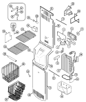 FREEZER COMPARTMENT (JCD2389DEB / Q / S / W) Diagram and Parts List for JCD2389DEW  Jenn-Air Refrigerator