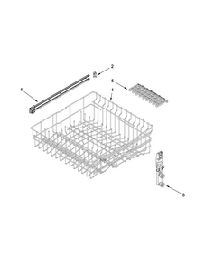 Upper Rack And Track Parts Diagram and Parts List for MDB6769PAW4  Maytag Dishwasher