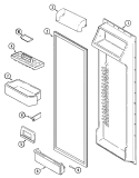 FRESH FOOD INNER DOOR Diagram and Parts List for MSD2756DEB  Maytag Refrigerator