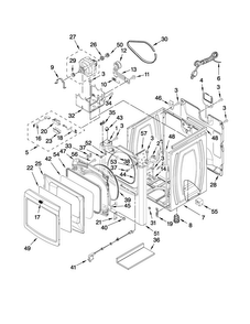 Cabinet Parts Diagram and Parts List for 7MMGDB850WL0  Maytag Dryer