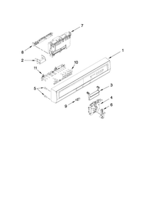 Control Panel And Latch Parts Diagram and Parts List for ADB1400PYB1  Amana Dishwasher
