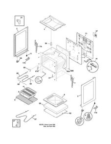 Body Diagram and Parts List for CRE3510PWA  Crosley Range