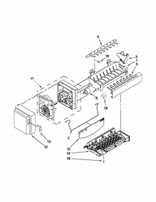 Icemaker Parts Diagram and Parts List for MFI2269VEW7  Maytag Refrigerator