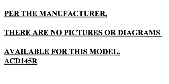 Air Conditioner Diagram and Parts List for ACD145R  Amana Air Conditioner