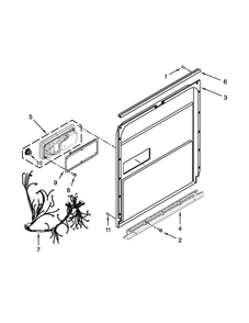 Inner Door Parts Diagram and Parts List for JDB8200AWS4  Jenn-Air Dishwasher