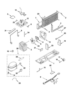 Unit Parts Diagram and Parts List for A8RXCGFXS02  Amana Refrigerator