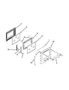 Door Parts Diagram and Parts List for MGR8600DE1  Maytag Range