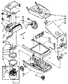 Vacuum Cleaner Diagram and Parts List for 1162497583  Kenmore Canister Vacuum
