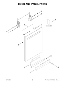 Part Location Diagram of W11729616 Whirlpool PANEL
