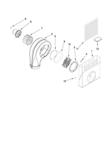 Blower Unit Parts Diagram and Parts List for CVEX4370B18  Jenn-Air Cooktop