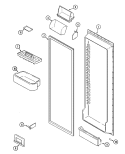 FRESH FOOD INNER DOOR Diagram and Parts List for MSD2656DEQ  Maytag Refrigerator