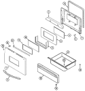 Part Location Diagram of 74005150 Whirlpool PANEL, DOOR (BSQ)