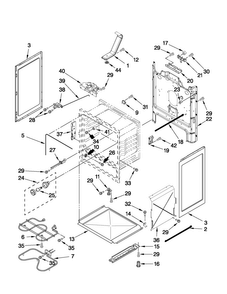 Chassis Parts Diagram and Parts List for AER5844VCW1  Amana Range