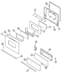 DOOR / DRAWER Diagram and Parts List for PGR4410BDQ  Maytag Range