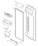 FRESH FOOD INNER DOOR Diagram and Parts List for KGU6695  Maytag Refrigerator