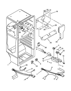 Liner Parts Diagram and Parts List for A6TXNWFXW01  Amana Refrigerator