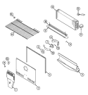 FREEZER COMPARTMENT Diagram and Parts List for GT1521NDFW  Maytag Refrigerator