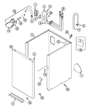 CABINET Diagram and Parts List for LAT2500AAE  Maytag Washer