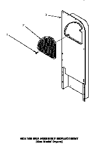 Heater Box Assembly Diagram and Parts List for LG4809L P1163708WL Amana Dryer
