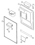 FRESH FOOD INNER DOOR Diagram and Parts List for GT2128PEFW  Amana Refrigerator
