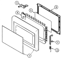 DOOR Diagram and Parts List for JMC7010ADB  Jenn-Air Microwave