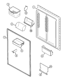 FRESH FOOD INNER DOOR Diagram and Parts List for GT2628PEFW  Maytag Refrigerator