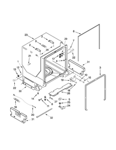 Tub And Frame Parts Diagram and Parts List for MDB7749SBM2  Maytag Dishwasher