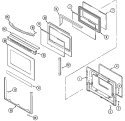 DOOR (LOWER) Diagram and Parts List for MER6870AAW  Maytag Range