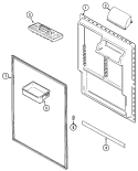 FRESH FOOD INNER DOOR Diagram and Parts List for MTF1955ERW  Maytag Refrigerator