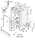TUB Diagram and Parts List for PDB3430AWE  Maytag Dishwasher