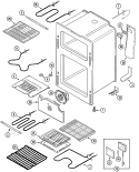 OVEN Diagram and Parts List for MER6870AAW  Maytag Range