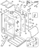 BODY Diagram and Parts List for MER6550ACQ  Maytag Range
