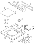 TOP Diagram and Parts List for LAT9360AAE  Maytag Washer