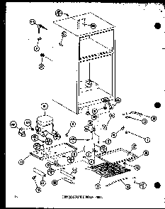 Compressor/ice Maker Parts Diagram and Parts List for TM14KL-P7705206WL  Amana Refrigerator