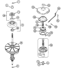 TRANSMISSION Diagram and Parts List for DLW231RAW  Amana Washer