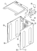 CABINET Diagram and Parts List for MDE9360AYW  Maytag Dryer